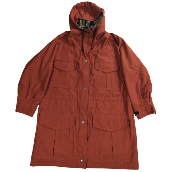 VTG Frostline Kit Mens Small Hooded Parka Coat Rust Orange Outdoor Hunting - Picture 1 of 16